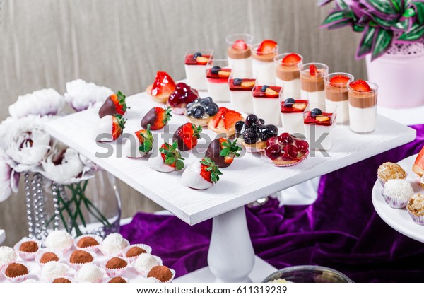 Candy Bar Wedding Reception Table Sweets Stock Photo Edit Now