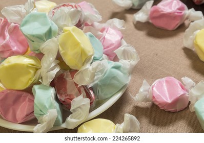 Candy Bowl Of Salt Water Sweet Taffy 