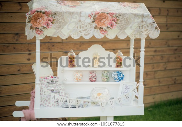 Candy Buffet Set Outdoor Wedding Reception Stock Photo Edit Now