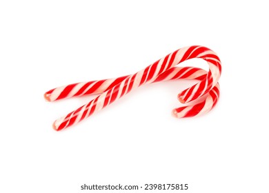 Candy cane isolated on white background. Christmas sweets. Christmas candy. New Year. A traditional sweet gift for the Christmas tree. Holiday concept. - Powered by Shutterstock