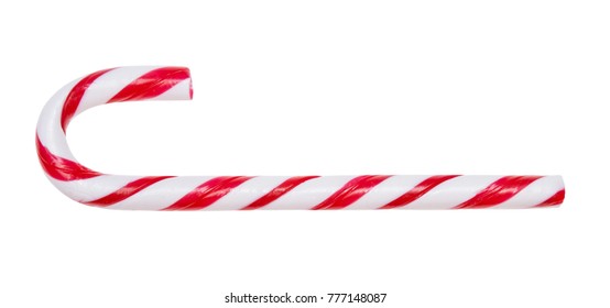 Candy Cane Isolated On White Background