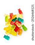 Candy: Gummy Bears Isolated on White Background