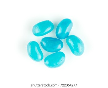 Candycoated Aqua Blue Jelly Beans Isolated Stock Photo 722064277 ...