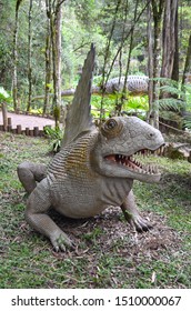 CANELA, RIO GRANDE DO SUL, BRAZIL - JUN 03, 2016: Dimetrodon at Vale dos dinossauros (Valley of the Dinosaurs Park)