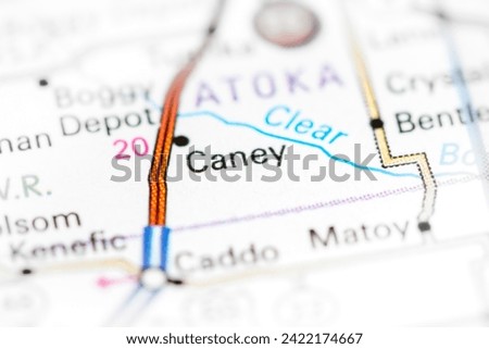 Caney. Oklahoma. USA on a map
