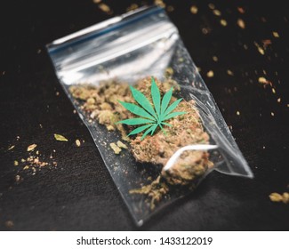 Cannabis Buds In Packet For Sale Dispensary