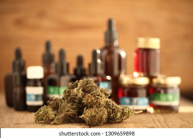 Cannabis Business Concept. Medical Marijuana And Cbd Oil