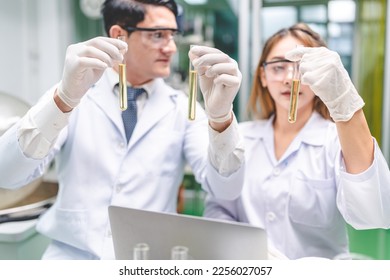 Cannabis ganja CBD oil scientific extraction machine, medicine factory technology for scientist worker in work of hemp plants process laboratory. chemical production equipment concept - Shutterstock ID 2256027057
