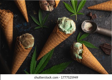 Cannabis Infused Chocolate Ice Cream. A Smokeless Way To Enjoy Cannabis Edibles.