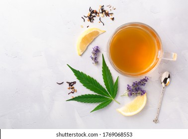 Cannabis Infused Tea Made With Marijuana, Loose Leaf Tea, Lavender And Chamomile. A Relaxing CBD Infused Beverage To Wake Up. Can Be Used For Medical Purposes For Sleep And Anxiety.