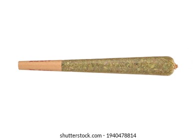 Cannabis Joint Pre-roll Isolated On White