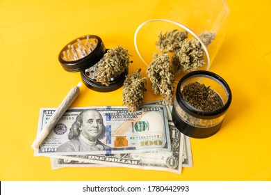 Cannabis Money Black Market. Cannabis In Economics. Money Weed. Sativa THC CBD. Joint Weed.