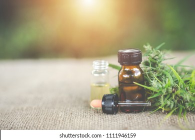 Cannabis oil, CBD oil cannabis extract, Medical cannabis concept.