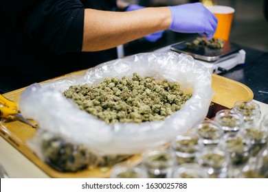 Cannabis Packaging Legal Marijuana Manufacturing California Stock Photo ...