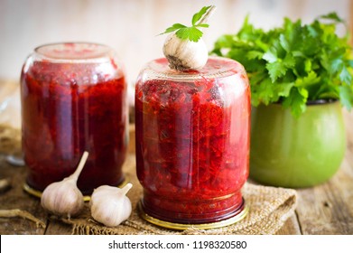 Canned Beets In A Glass Jar