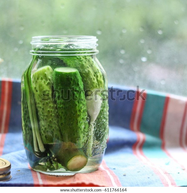 Canned\
cucumbers (Pickled)- homemade vegetable billets\
