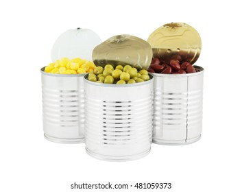 Canned Food Isolated On White Background