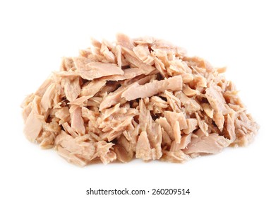  Canned Tuna Fish On White Background
