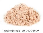 canned tuna on white background