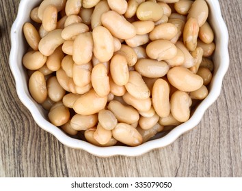 Canned White Beans With Green Fresh Dill Leaf