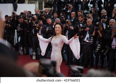 Cannes, France - 11 MAY 2016 - Gong Li attends the screening of 'Cafe Society' at the opening gala of the annual 69th Cannes Film Festival