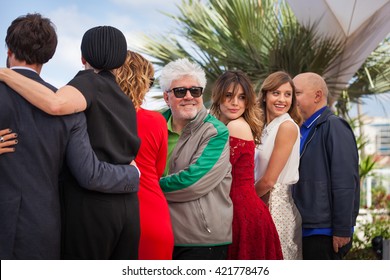 Cannes, France - 17 MAY 2016 - Emma Suarez, Director Pedro Almodovar, Actresses Adriana Ugarte Attend The 'Julieta' Photocall During The 69th Annual Cannes Film Festival