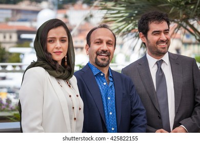 Cannes, France - 21 MAY 2016 - Taraneh Alidoosti, Director Ashgar Farhadi And Shahab Hosseini Attend 'The Salesman (Forushande)' Photocall During The 69th Annual Cannes Film Festival