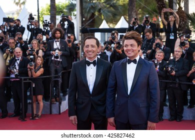 Cannes, France - 21 MAY 2016 - Gad Elmaleh and Kev Adams attend the 'Elle' Premiere during the 69th annual Cannes Film Festival