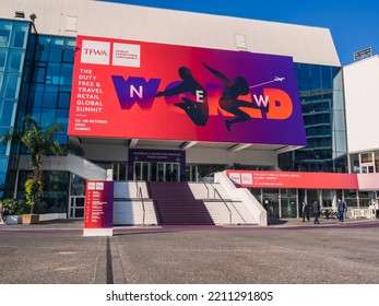 Cannes, France - 5 October, 2022: World Exhibition And Conference - The Duty Free And Travel Retail Global Summit In Cannes (02-06 October 2022)