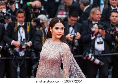 CANNES, FRANCE - MAY 10, 2018:  Araya Hargate attends the screening of 'Sorry Angel (Plaire, Aimer Et Courir Vite)' during the 71st annual Cannes Film Festival