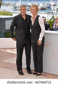 CANNES, FRANCE - MAY 12, 2016: Actors George Clooney & Julia Roberts At The Photocall For 