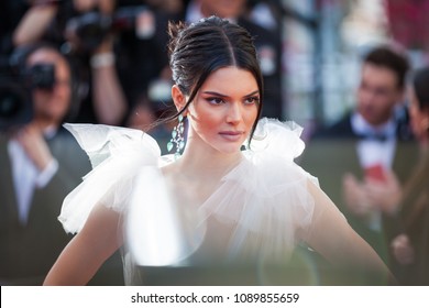 CANNES, FRANCE - MAY 12, 2018: Kendall Jenner attends the screening of 'Girls Of The Sun (Les Filles Du Soleil)' during the 71st annual Cannes Film Festival at Palais des Festivals