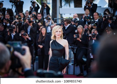 CANNES, FRANCE - MAY 12, 2018: Cate Blanchett attends the screening of 'Girls Of The Sun (Les Filles Du Soleil)' during the 71st annual Cannes Film Festival at Palais des Festivals