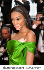CANNES, FRANCE. May 14, 2018: Winnie Harlow at the gala screening for "BLACKKKLANSMAN" at the 71st Festival de Cannes