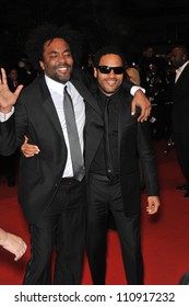 CANNES, FRANCE - MAY 15, 2009: Lee Daniels (left) & Lenny Kravitz At The Premiere For Their Movie 