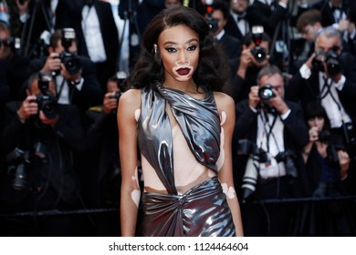 CANNES, FRANCE - MAY 15:  Winnie Harlow attends the screening of 'Solo: A Star Wars Story' during the 71st Cannes Film Festival on May 15, 2018 in Cannes, France. 
