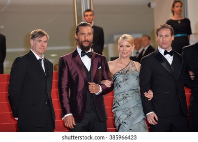 CANNES, FRANCE - MAY 16, 2015: Matthew McConaughey, Naomi Watts, Chris Sparling & Director Gus Van Sant At The Gala Premiere Of Their Movie 