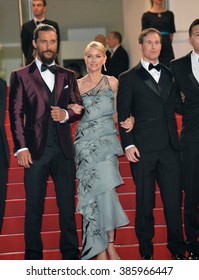 CANNES, FRANCE - MAY 16, 2015: Matthew McConaughey, Naomi Watts & Chris Sparling At The Gala Premiere Of Their Movie 