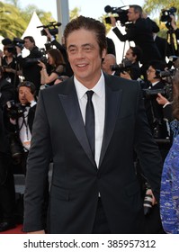 CANNES, FRANCE - MAY 17, 2015: Benicio Del Toro At The Gala Premiere Of 