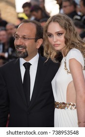 CANNES, FRANCE. May 17, 2017: Lily-Rose Depp & Asghar Farhadi At The Premiere For 