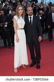 CANNES, FRANCE. May 17, 2017: Lily-Rose Depp & Asghar Farhadi At The Premiere For 