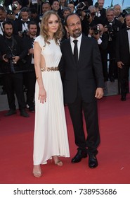 CANNES, FRANCE. May 17, 2017: Lily-Rose Depp & Asghar Farhadi At The Premiere For 