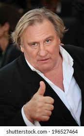 CANNES, FRANCE - MAY 18: Gerard Depardieu Attends 'The Homesman' Premiere During The 67th Annual Cannes Film Festival On May 18, 2014 In Cannes, France.