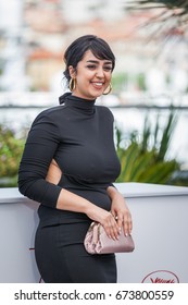 CANNES, FRANCE - MAY 19, 2017: Actress Mariam Al Ferjani attends the 'Alaka Kaf Ifrit (La Belle Et La Meute)' photocall during the 70th annual Cannes Film Festival at Palais des Festivals