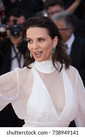 CANNES, FRANCE. May 19, 2017: Juliette Binoche at the premiere for "Okja" at the 70th Festival de Cannes