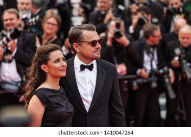 CANNES, FRANCE - MAY 22, 2019: Leila Conners and Leonardo DiCaprio attend the screening of "Oh Mercy! (Roubaix, une Lumiere)" during the 72nd annual Cannes Film Festival
