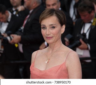 CANNES, FRANCE. May 23, 2017: Kristin Scott Thomas At The 70th Anniversary Gala For The Festival De Cannes