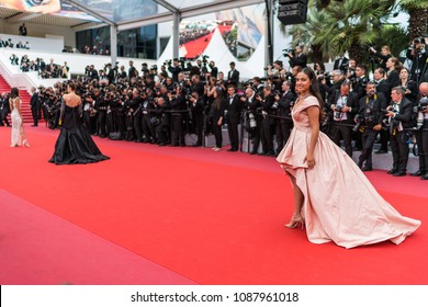 CANNES, FRANCE - MAY 9, 2018: Inanna Sarkis Attends The Screening Of 'Yomeddine' During The 71st Annual Cannes Film Festival