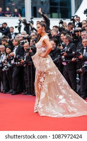 CANNES, FRANCE - MAY 9, 2018: Inanna Sarkis Attends The Screening Of 'Yomeddine' During The 71st Annual Cannes Film Festival