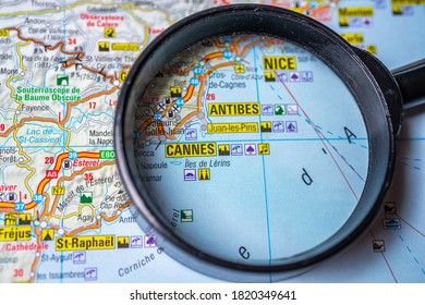 Cannes On Europe Map Stock Photo 1820349641 | Shutterstock